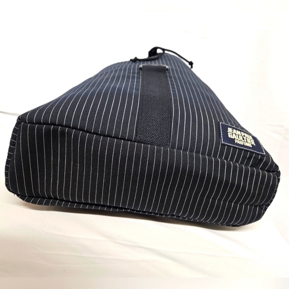 Jean Paul Gaultier Sac A Dos Backpack In Navy Blue And White Pinstripe NWOT - Picture 5 of 8